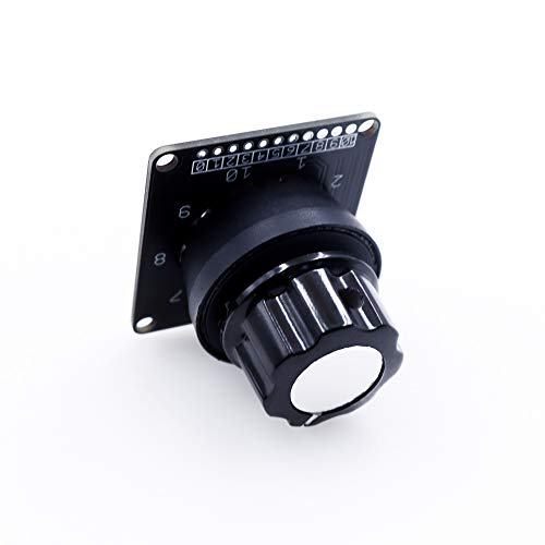 Treedix Circular Rotary Band Selector Switch 10 Position 6V-250V Wiring Board and Knob(unwelding)