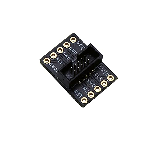 Treedix 2pcs JTAG Breakout Board Adapter Converter SWD Breakout Jtag Debug Board with 2 Row 1.27/2.54mm Pitch 10pins Female to Female IDC Connector Flat Flexible Gray Ribbon Jumper Cable 200mm for J-Link