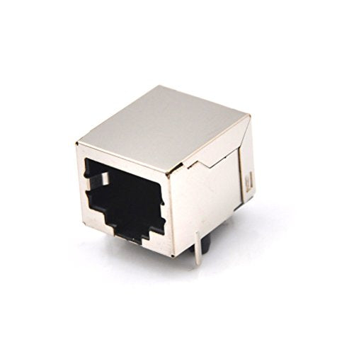 Treedix 10Pcs/Set Network Ethernet Shielded RJ45 8P8C Single Network Port 8P 8C Female Socket Connectors 8Pin for PCB