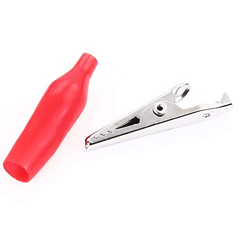 Treedix Alligator Clip 20pin 20cm Male Jump Wire 5 Colors Test Leads Compatible with Arduino Raspberry Pi for Circuit Connection, DIY Maker