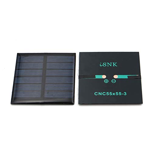 Treedix 5pcs 3V 120mA 150mA Polysilicon Solar Panel Glue Solar Cell Battery Charger DIY Solar Product Mini Small Solar Panel Module Kit Polycrystalline Silicon Encapsulated in Waterproof Resin
