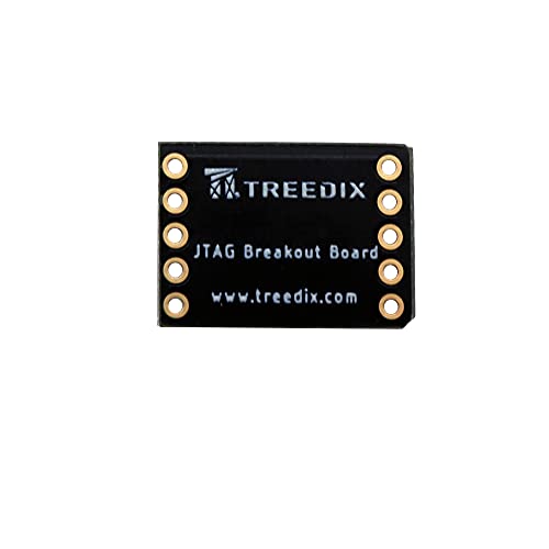 Treedix 2 Stück JTAG Breakout Board Adapter Konverter SWD Breakout Jtag Debug Board mit 2 Reihen 1,27/2,54 mm Pitch 10-polig Buchse auf Buchse IDC-Anschluss Flaches flexibles graues Ribbon Jumper Kabel 200 mm für J-Link
