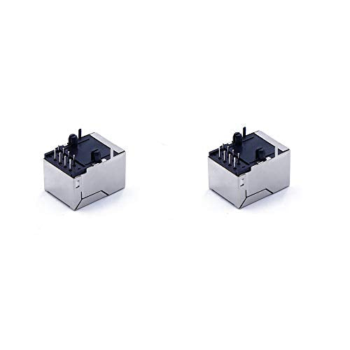 Treedix 2Pcs RJ45 8-pin Connector and Breakout Board Module Kit Replacement for Ethernet RS-422 RS-232 (Unassembled)