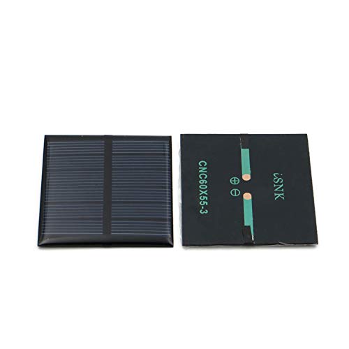 Treedix 5pcs 3V 120mA 150mA Polysilicon Solar Panel Glue Solar Cell Battery Charger DIY Solar Product Mini Small Solar Panel Module Kit Polycrystalline Silicon Encapsulated in Waterproof Resin