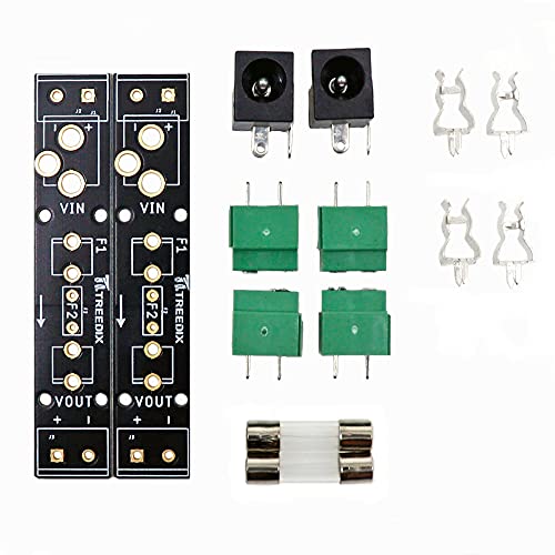Treedix Glass Ferrule Type Fuse Breakout Board Kits with Printed Circuit Board for Protecting the Circuit Saved from Molten Destruction