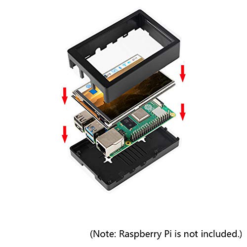 Treedix 3.5 inch TFT Touch Screen Module 320x480 Resolution LCD Display Compatible with Raspberry Pi 4B/3B/3B+ with Touch Pen ABS Case and Cooling Fan Compatible with Raspberry Pi 4B