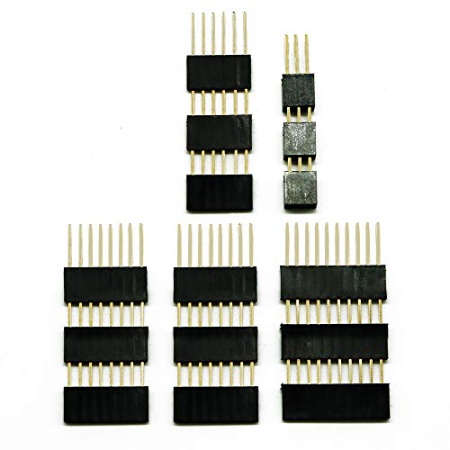 Treedix 3 Sets of Stacking Headers Pins Kit Stackable Female Headers Compatible with Arduino UNO R3(15pcs in Total)