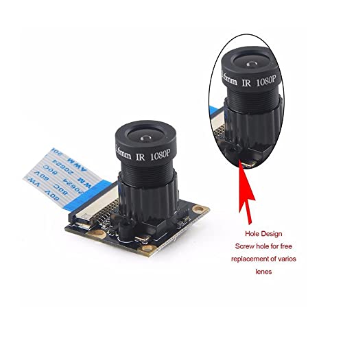 Treedix Raspberry Pi 3 b+ 4 b Camera Night Vision Camera Adjustable-Focus Module 5MP OV5647 Webcam Video 1080p with 2 Infrared IR LED Light HD Webcam Compatible with Raspberry 4B/3 B+/3B/2B+