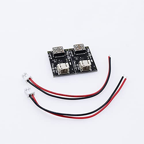 Treedix 2pcsUSB LiPo Battery Charger Board with Battery Protection JST Socket with LED Indicator Charging Rate Adjustable Automatic Power-Down Thermal Regulation