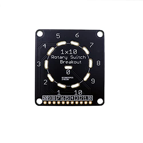 Treedix Circular Rotary Band Selector Switch 10 Position 6V-250V Wiring Board and Knob(unwelding)