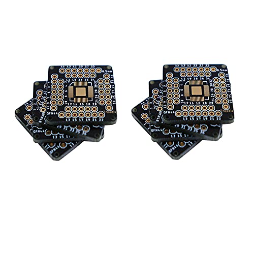 Treedix 8pcs TQFN44 to TQFN48 0.5mm Pitch SMD to DIP Mounting Adapter PCB Proto Breakout Board