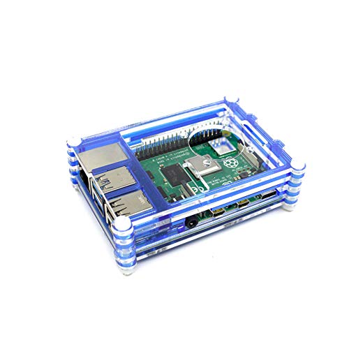 Treedix Acrylic Case Experimental PlatCompatible withm Base-Plate with Cooling Fan Compatible with Raspberry Pi 4B