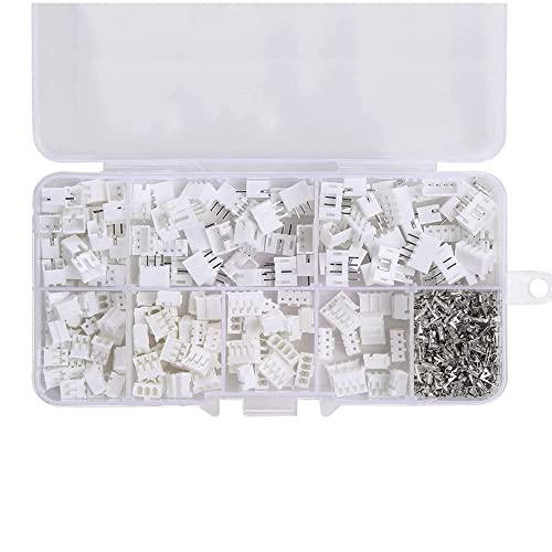 Treedix 450pcs JST PH2.0 Connector Kit with 2.0mm Pitch Female Pin Header JST PH 2Pin 3Pin 4Pin Housing JST Adapter Cable Connector Socket Male and Female, Crimp DIP Kit