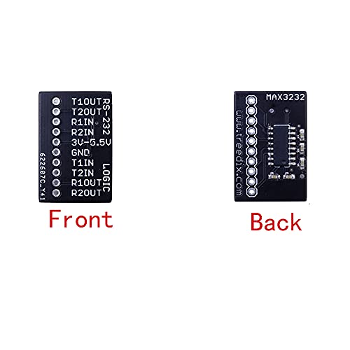 Treedix 2pcs Mini RS232 to TTL MAX3232 Convert Adapter Board Transceiver Breakout Board 3v-5v