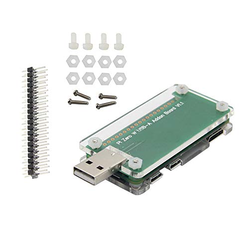 Treedix Compatible with Raspberry Pi Zero/W USB Adapter Board USB BadUSB Expansion Board Connector No Data Line Required Plug with Acrylic Shell