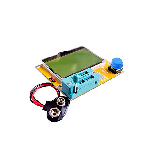 Treedix LCR-T4 Mega328 Graphical Transistor Tester Kit SCR ESR Transistor Diode Resistance and Capacitance Meters with Battery Buckle and Acrylic Case