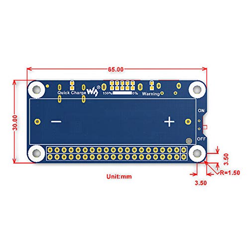 Treedix Lithium Battery Expansion Board 5V Mobile Power Module Compatible with Raspberry Pi 3B/3B+/4B/Zero W
