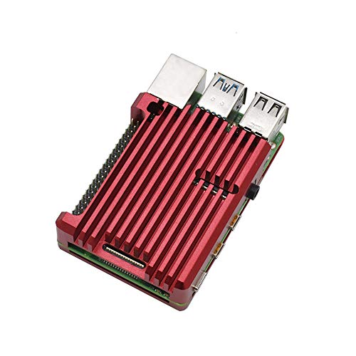 Treedix Cooling Metal Case Compatible with Pi 4, Aluminium Alloy Armor Case with Dual Fan Heatsink Compatible with Raspberry Pi 4 Model/Pi 4B
