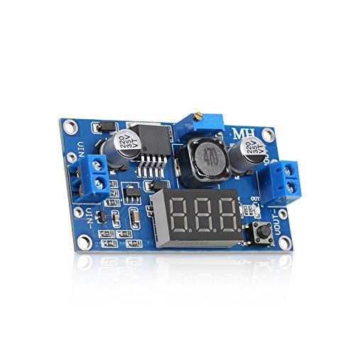 Treedix 2pcs LM2596 Adjustable Voltage Regulator DC-DC with Voltmeter Display 12V to 3.3V, 12V to 5V, 24V to 5V, 24V to 12V, 36V to 24V