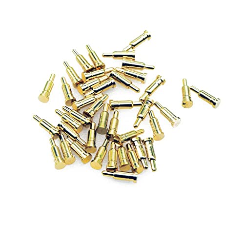 Treedix 30PCS Gold Plated Spring Loaded Thimble Pogo Pins Probes 2mm Dia 6.5mm Height Pogopin Header Target Connector Through Hold PCB Test Pin, Thimble, Pogo Pin, Signal Pin