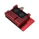 Treedix Aluminum Case with Fan and Thermal Tapes, Compatible with Raspberry 4 Model B/Pi 4B