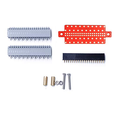 Treedix Mini 40pin Pinout GPIO Spring Terminal Block Breakout Expansion Solderless Board Module Compatible with Raspberry Pi