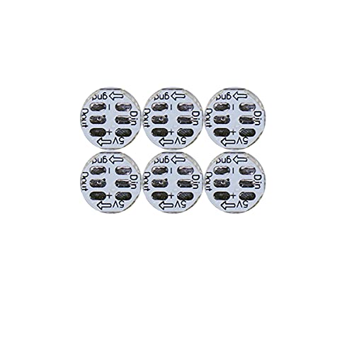 Treedix 100pcs WS2812B Addressable 5050 SMD Smart RGB LED Pixel Light on White Heat Sink PCB Board 5V DC(RGB White PCB)