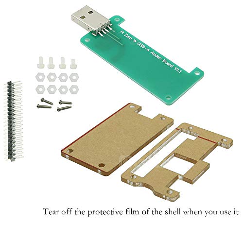 Treedix Raspberry Pi Zero/W USBアダプタボード対応 USB BadUSB拡張ボードコネクタ データライン不要 アクリルシェル付きプラグ