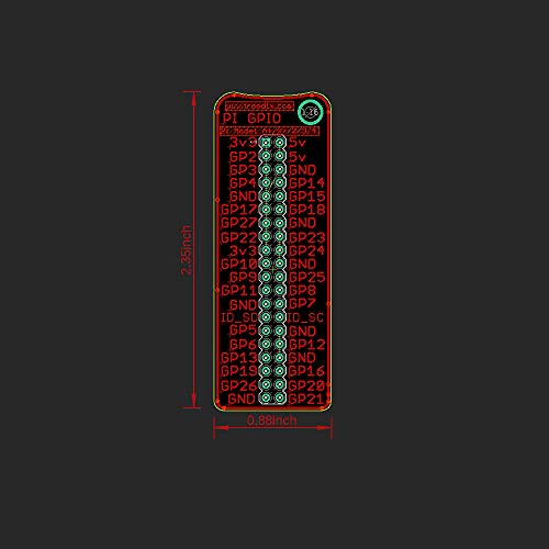 Treedix 3pcs Pi GPIO Pinout Plus Reference Board for Raspberry Pi A+, B+, 2, 3, 4