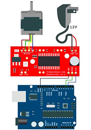 Treedix EasyDriver Shield Stepper Motor Driver with Single Row Pin Headers Compatible with Arduino