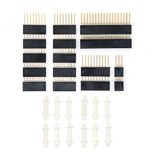 Treedix 2 Sets of Stacking Headers Pins Kit Stackable Female Headers Compatible with Arduino Mega 2560(28pcs in Total)