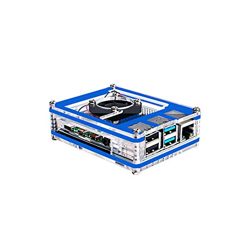 Treedix Acrylic Case Experimental PlatCompatible withm Base-Plate with Cooling Fan Compatible with Raspberry Pi 4B