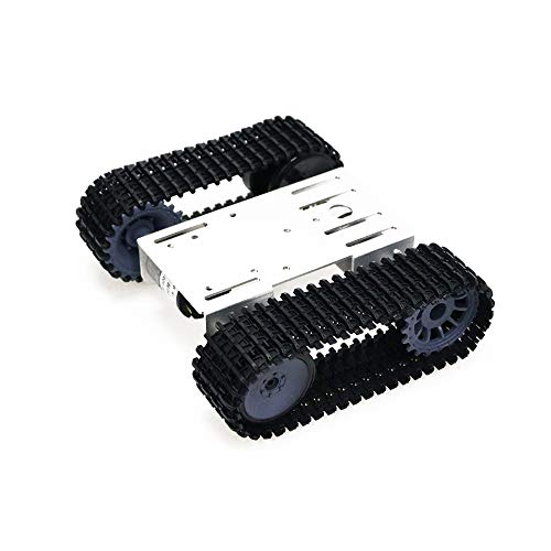 Treedix Tracked Robot Smart Car 12V Motor Value TP101 Robot Tank Track Chassis Metal Bottom Plate Compatible with Arduino