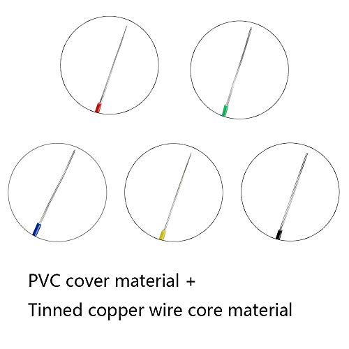 Treedix Lötkupfer-Anschlussdraht, Wickeldraht, Überbrückungsdraht, verzinnt, PVC-beschichtet, verzinnt, 105 Grad Celsius, Kabelrolle