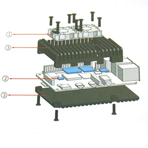 Treedix Aluminum Case with Fan and Thermal Tapes, Compatible with Raspberry 4 Model B/Pi 4B