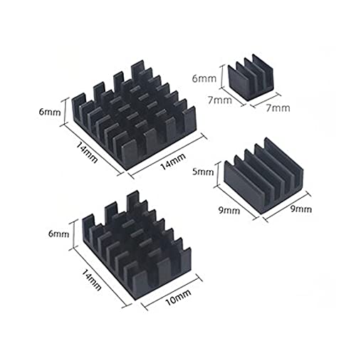 Treedix 16pcs Aluminum Heatsink Cooler Cooling Kit Compatible with Raspberry Pi 4