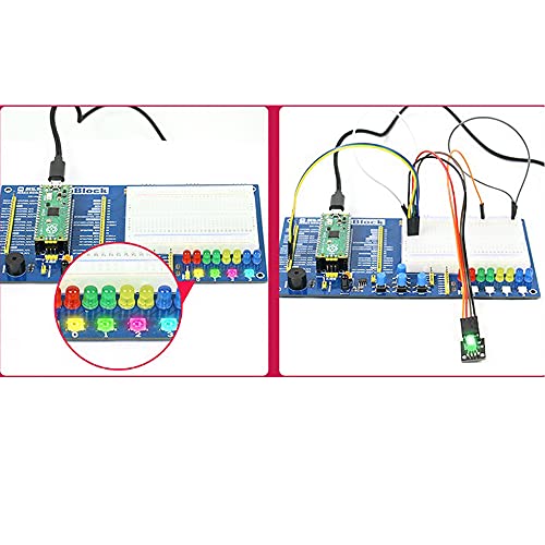 Treedix Basic Starter Kit Compatible with Raspberry Pi Pico Basic Starter Kit for Official Starter Book Includes LED Light Module, Motor Drive Module(Pico Not Included)