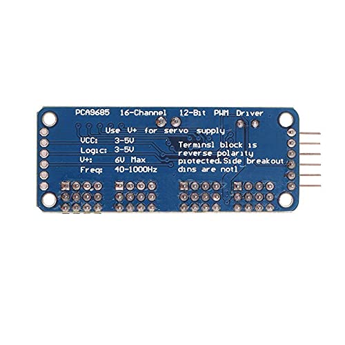 Treedix Compatible with Arduino PCA9685 16-Channel Module PWM/Steering Gear Driver Board IIC