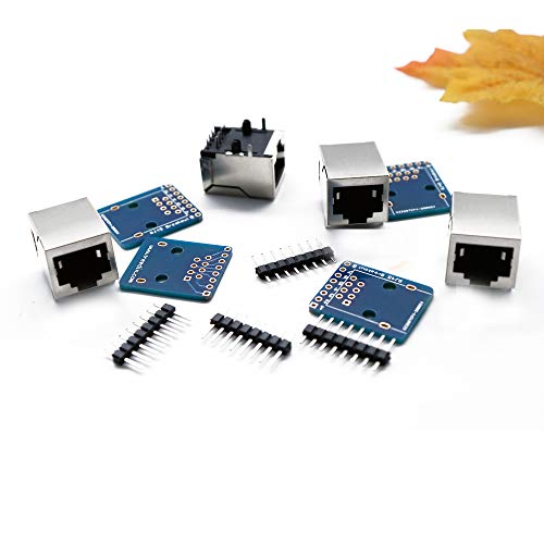 Treedix  RJ45 RJ11  8-pin Connector (8P8C) and Breakout Board Kit Compatible with Ethernet DMX-512 RS-485 RS-422 RS-232 (Unassambled)