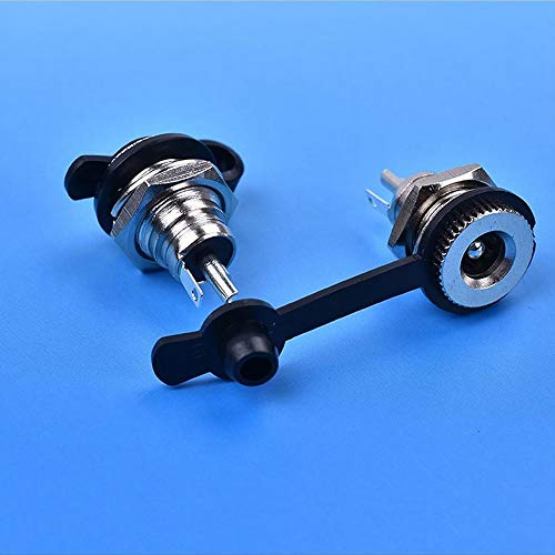 Treedix Charging Cable Threaded Socket DC-099 Full Copper Thread with Waterproof Cap 5.5X 2.5 2.1mm with Wire Female Socket Interface DC Power Socket