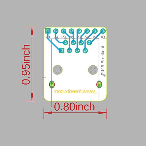 Treedix  RJ45 RJ11  8-pin Connector (8P8C) and Breakout Board Kit Compatible with Ethernet DMX-512 RS-485 RS-422 RS-232 (Unassambled)