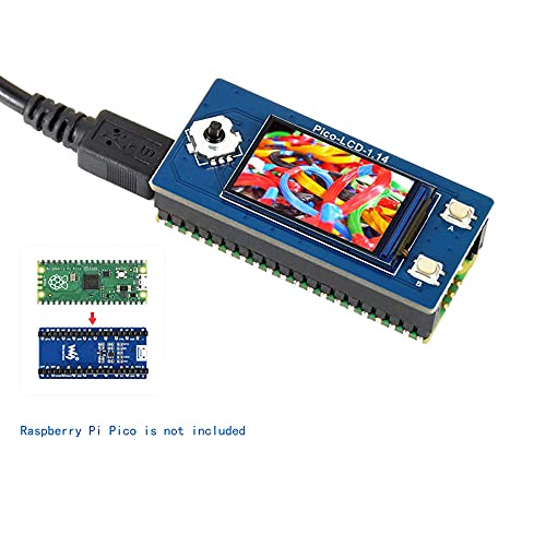 Treedix Compatible with Raspberry Pi Pico 1.14inch LCD Display Module 65K RGB Colors 240×135 Pixels with SPI Interface