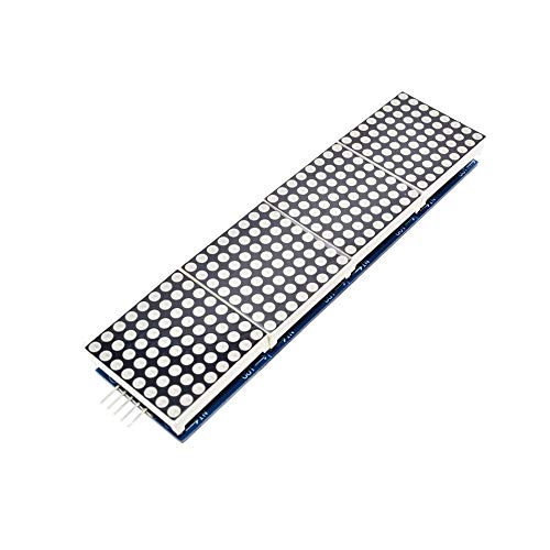 Treedix Compatible with MAX7219 Module （Red Light） 4 in one Display for Arduino Raspberry Pi with 5Pin Line