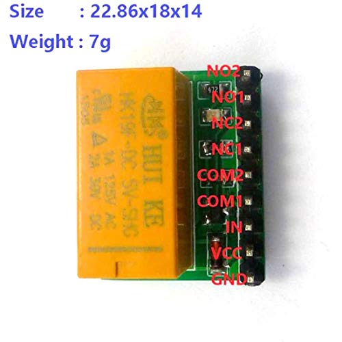 Treedix 2PCS DPDT Relay Module Reverse Polarity Switch Compatible with Arduino