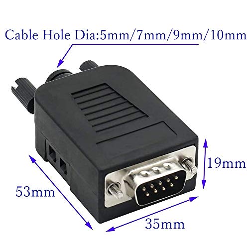 Treedix 2PCS Terminal Connector Signal Module DB9 Connector Terminal RS232 RS485 RS422 Serial Adapter 9pin(2PCS Female Adapter)