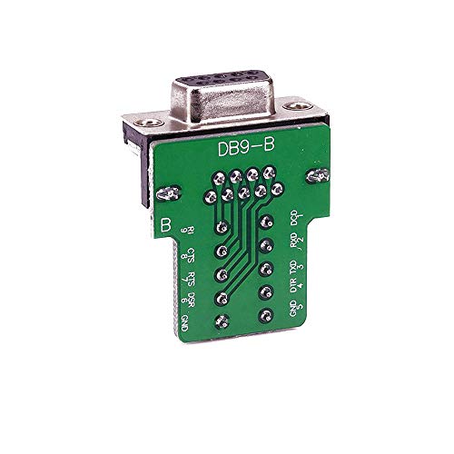 Treedix 2PCS Terminal Connector Signal Module DB9 Connector Terminal RS232 RS485 RS422 Serial Adapter 9pin(2PCS Female Adapter)