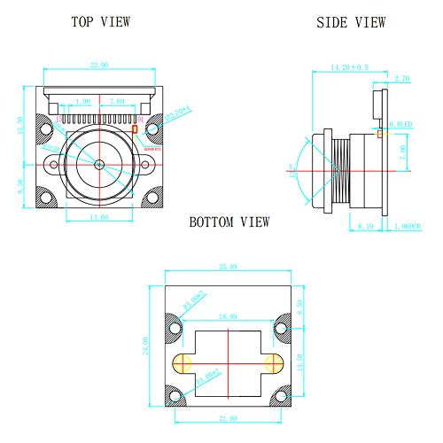 Treedix Camera Module Night Vision Camera Module 5MP Compatible with Raspberry Pi2/3/4B+ with 15cm Raspberry Pi Development Board Connection Cable