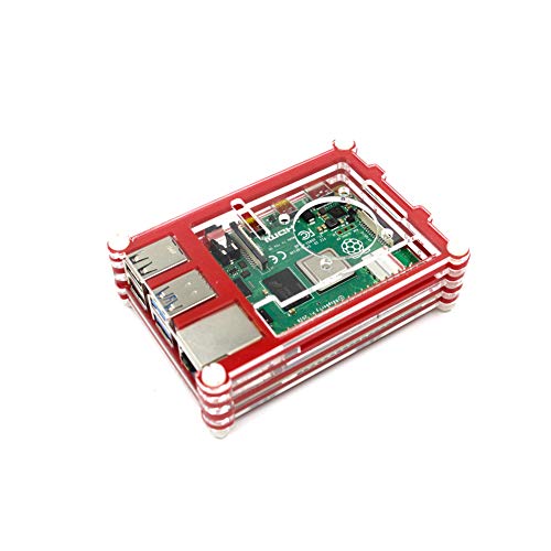 Treedix Acrylic Case Experimental PlatCompatible withm Base-Plate with Cooling Fan Compatible with Raspberry Pi 4B