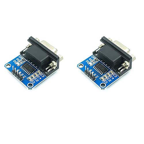 Treedix 2pcs MAX3232 Root Module Connector Chip RS232 to TTL Female Serial Port to TTL DB9 Converter Module Board fit Equipment Upgrades Like DVD