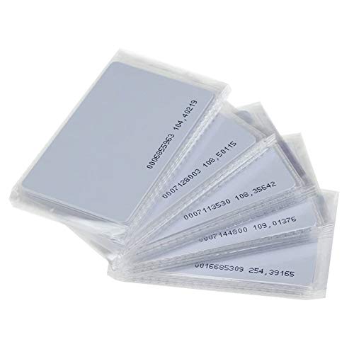 Treedix 100PCS ID Card Proximity Support ID Smart Card 125khz 0.8mm Thick Entry Access Control System,Key Card,Membership Card